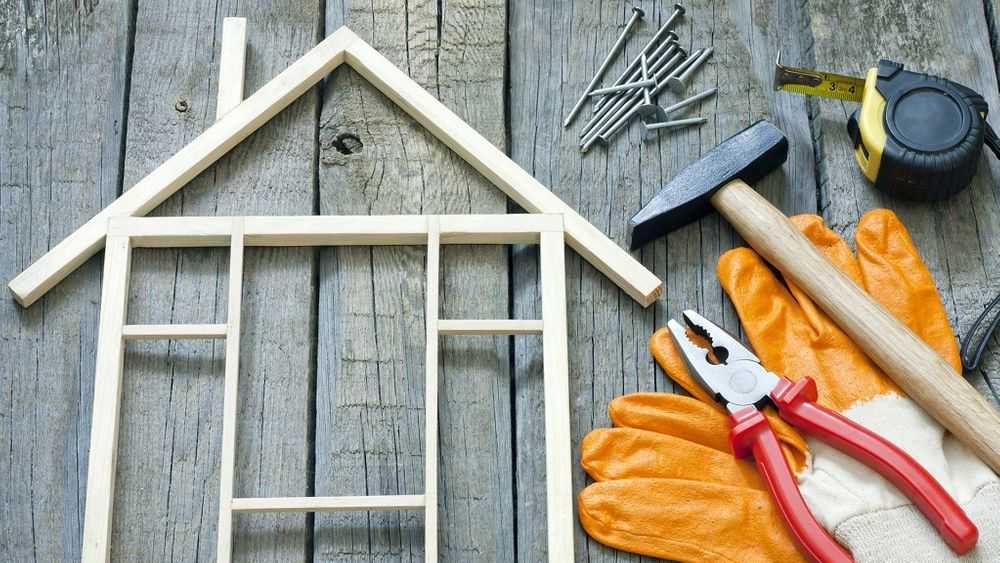 Wooden house with tools