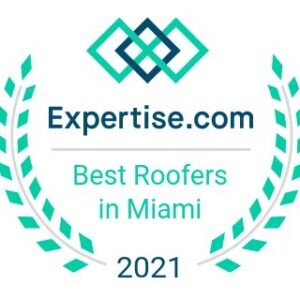 Award Batch from Expertise for Best Roofer in Miami for 2021